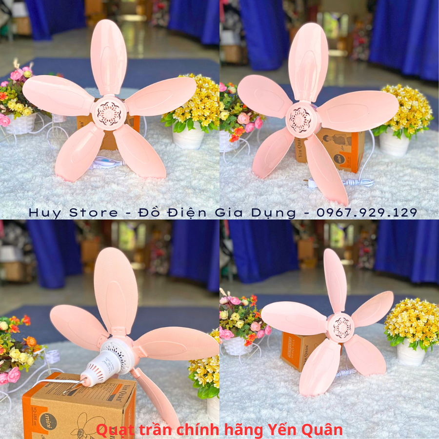 Quạt Trần Mini Yến Quân YQ-188 Nhỏ Gọn Tiện Lợi,  Quạt Trần treo màn Mini Phương Bằng HY-850 5 Cánh Siêu Mát Huy Store | BigBuy360 - bigbuy360.vn
