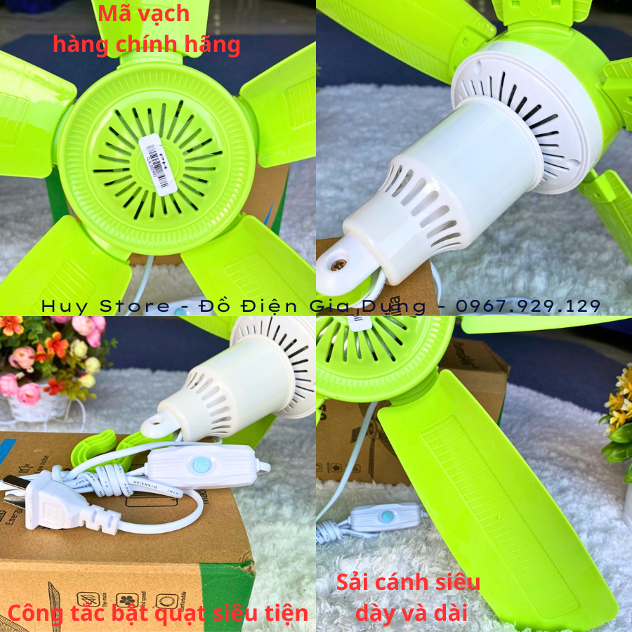 Quạt Trần Mini Yến Quân YQ-188 Nhỏ Gọn Tiện Lợi,  Quạt Trần treo màn Mini Phương Bằng HY-850 5 Cánh Siêu Mát Huy Store | BigBuy360 - bigbuy360.vn