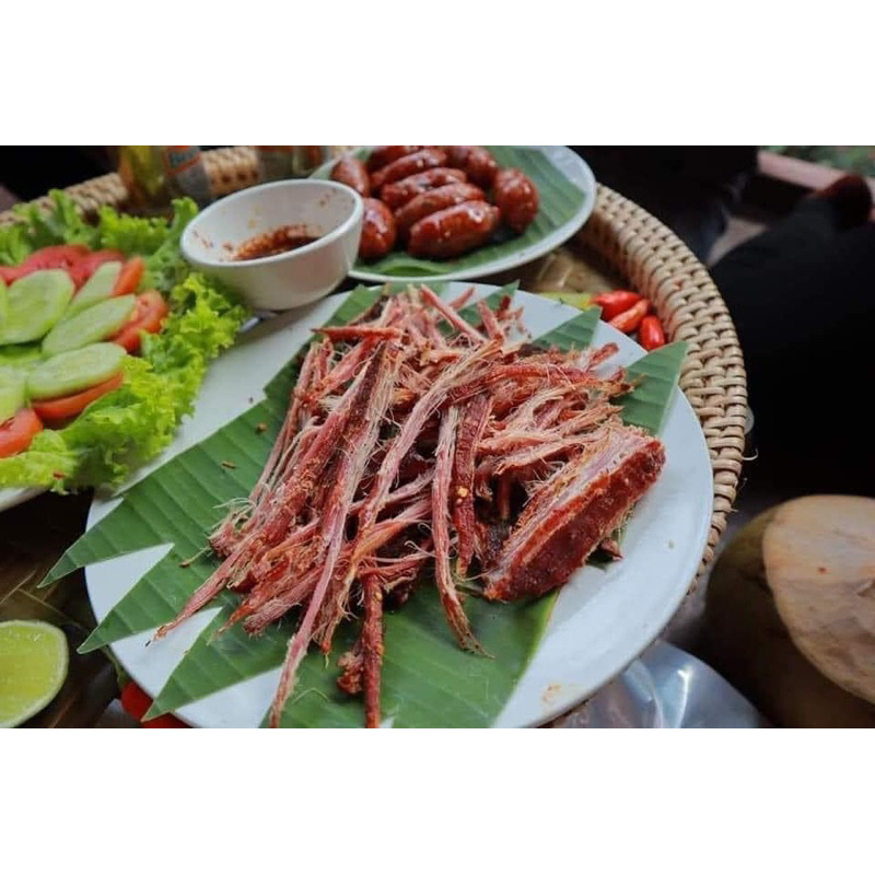 Thịt bò khô Lào - thịt bò gác bếp - bò cỏ tươi nguyên chất