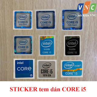 💥 core i5 tem dán logo intel tổng hợp trang trí laptop máy tính