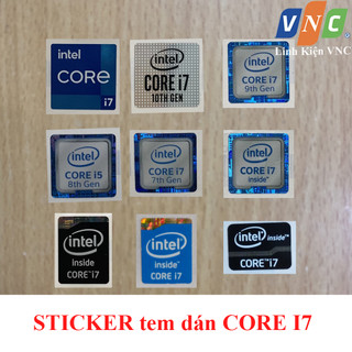 💥 core i7 tem dán logo intel tổng hợp trang trí laptop máy tính