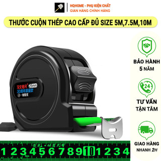 Thước Cuộn Huỳnh Quang Thép Cao Cấp Dài 5 mét - 7,5 mét - 10 mét. Chất liệu ABS bọc cao su chắc chắn an toàn, cứng cáp
