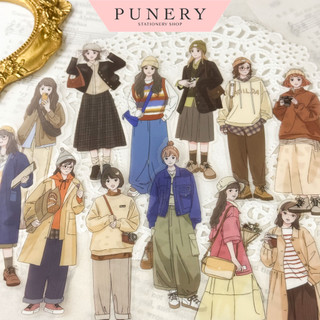 Punery - pu030 - set 30 hình dán sticker cô gái cá tính