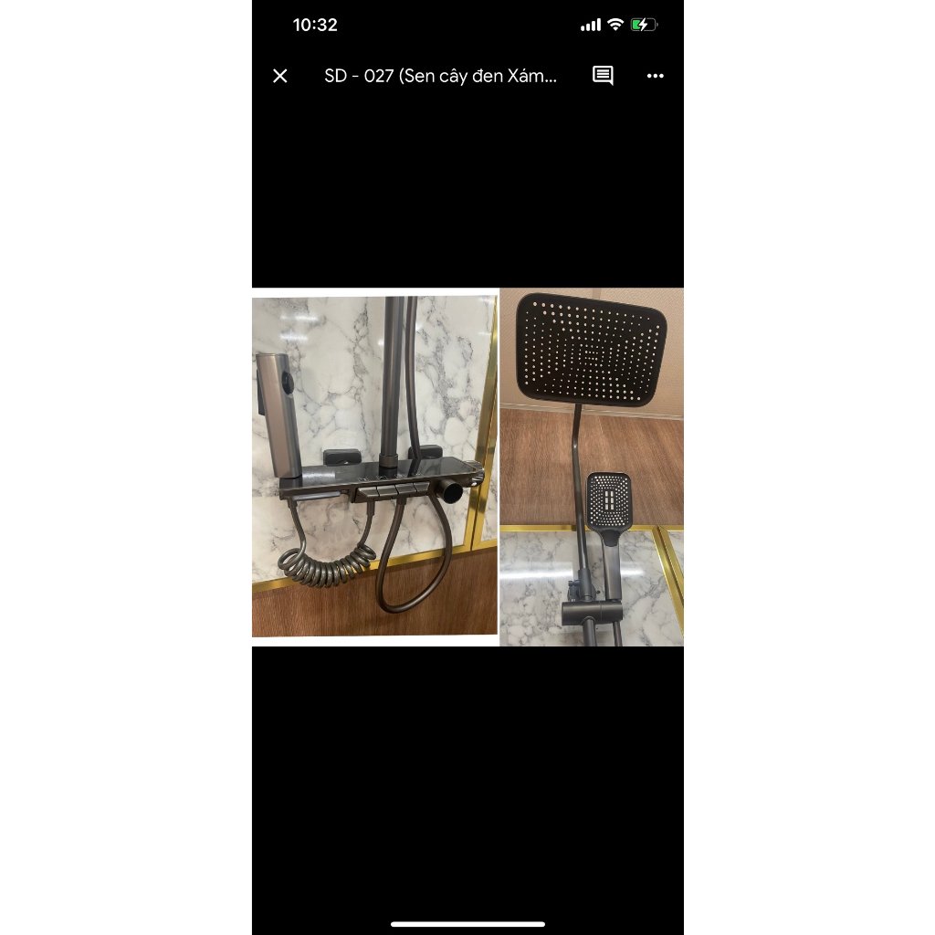 Bộ Sen Cây Tắm, Sen Tắm Đứng Nóng Lạnh Nút Nhấn Dạng Phím Đàn