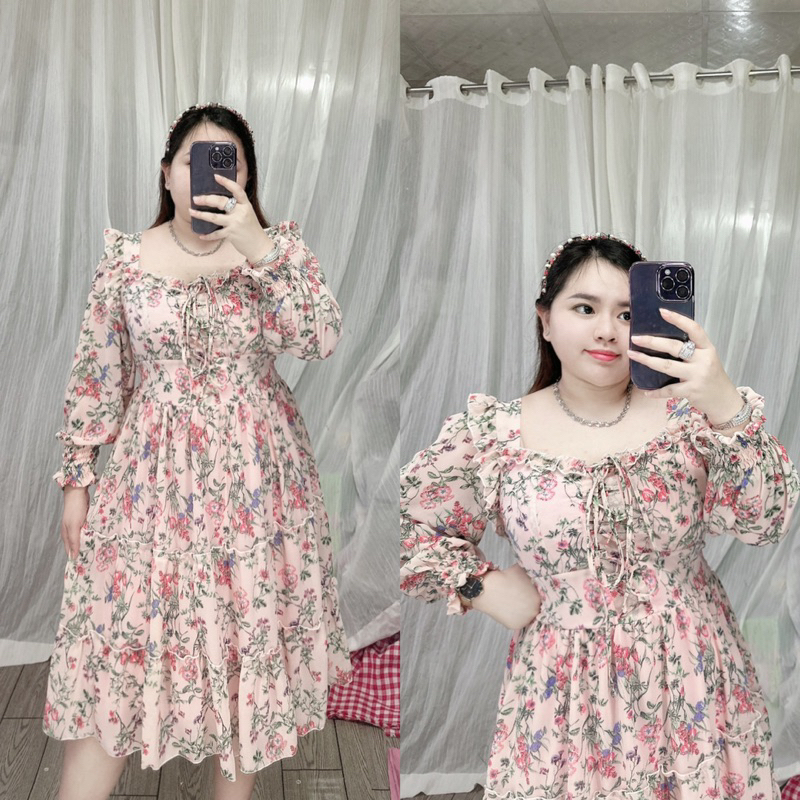 Đầm đan dây tay dài