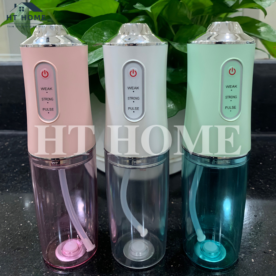 Tăm Nước Oral Irrigator Chính Hãng Nội Địa Máy Tăm Nước Cầm Tay Vệ Sinh Răng 4 Đầu Tăm Bình Chứa 220ML