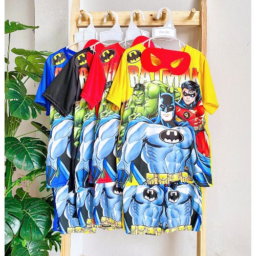Quần áo siêu anh hùng người dơi cho bé trai có tà bay TẶNG mặt nạ
