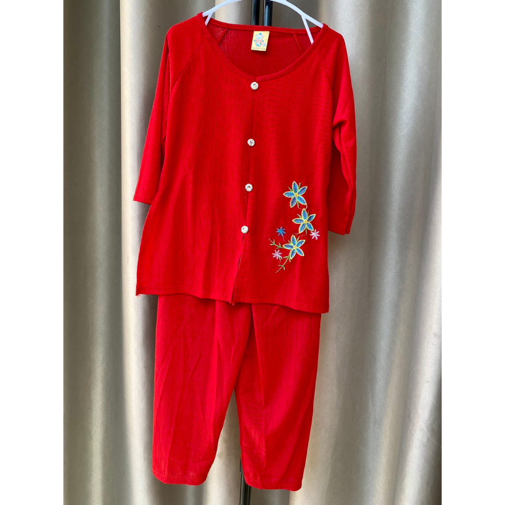 Đồ bà ba cho bé gái siêu đáng yêu hình thêu ngẫu nhiên size 8-22kg