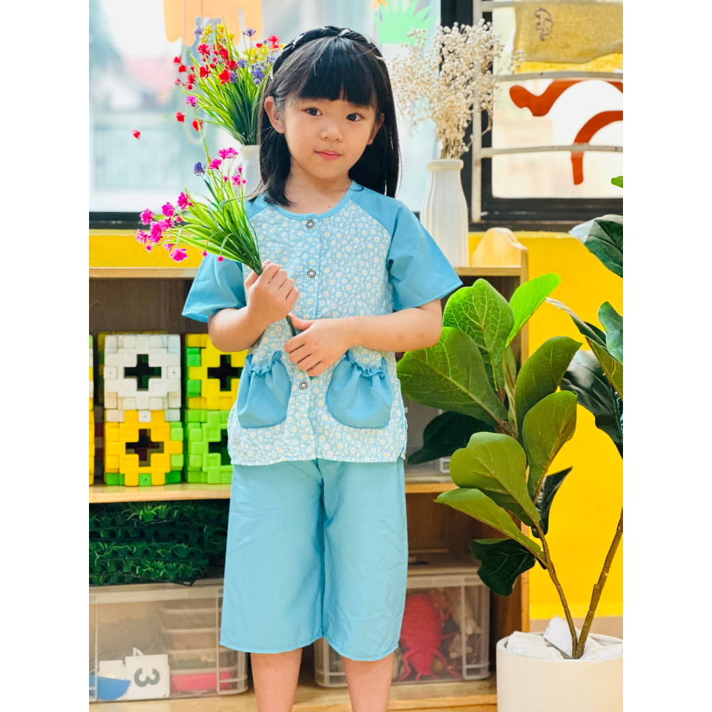 Quần áo bé gái- Bà ba cho bé gái kiểu dáng siêu cưng