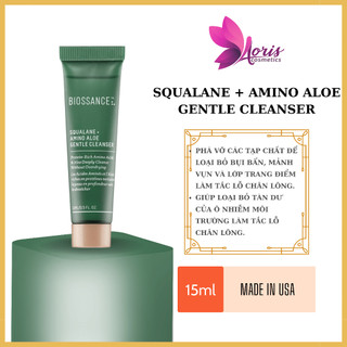 Sữa rửa mặt Biossance Squalane + Amino Aloe Gentle Cleanser -15ml