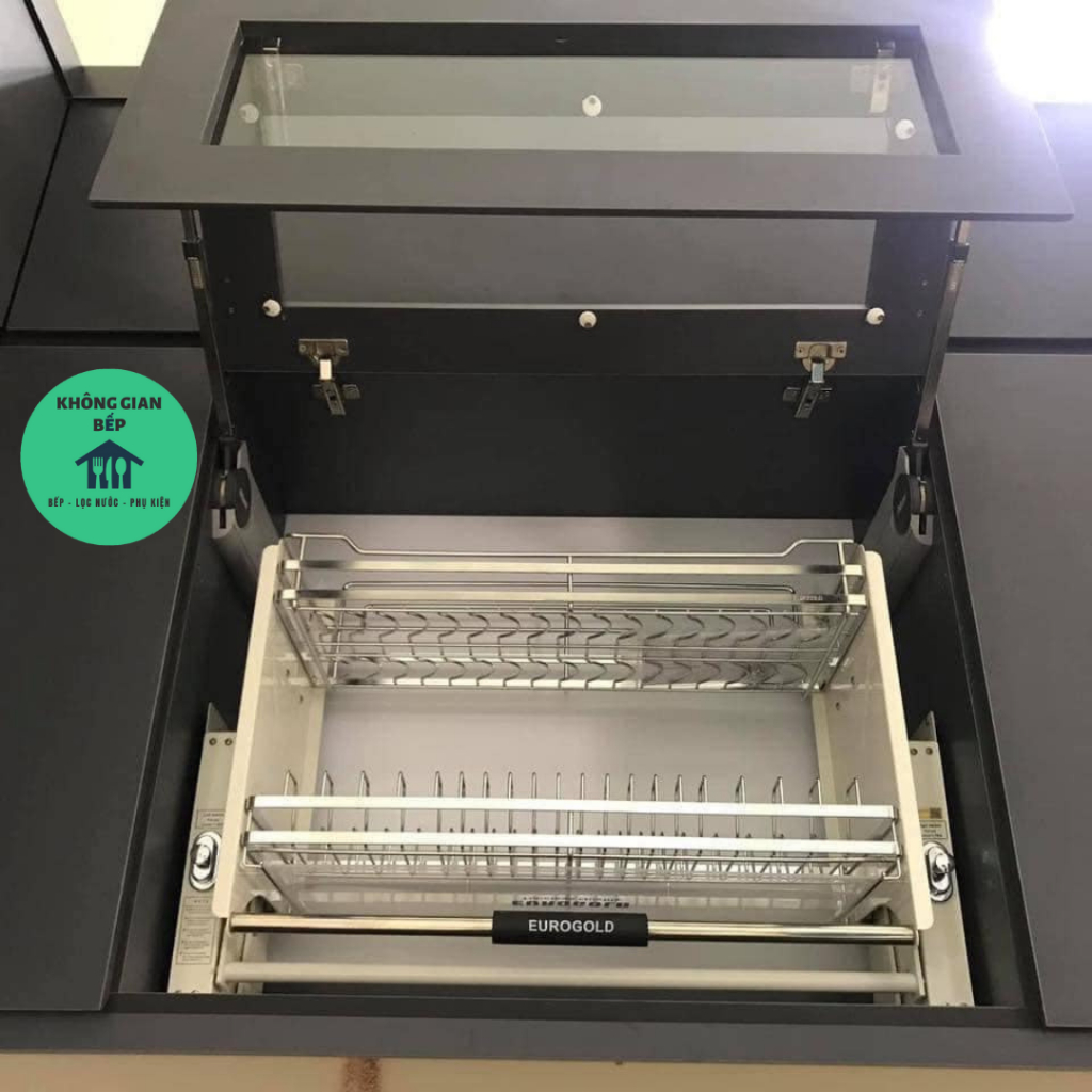 Kệ Bát Di Động Eurogold Inox 304 Cao Cấp - Kệ Chén Đĩa Nâng Hạ Bảo Hành Gỉ Sét Chính Hãng Trọn Đời