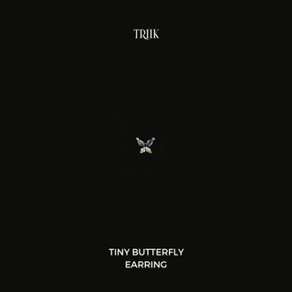 Khuyên tai đá - Tiny Butterfly Diamond Earring - Purple ( giá 1 chiếc )