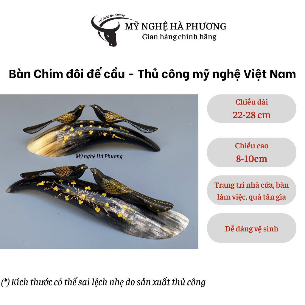 Bàn chim đôi đế cầu – Thủ công mỹ nghệ Việt Nam