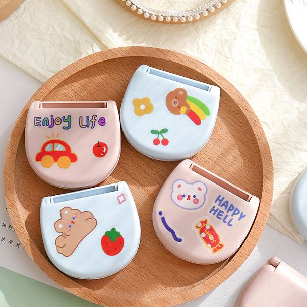 Hộp kim chỉ mini kiểu dáng dễ thương gọn nhẹ tặng kèm sticker tiện dụng mang đi học hay đi làm HKC