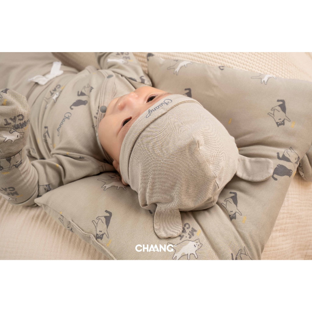 Chaang bộ body chip kèm mũ Mèo cho bé sơ sinh SS23
