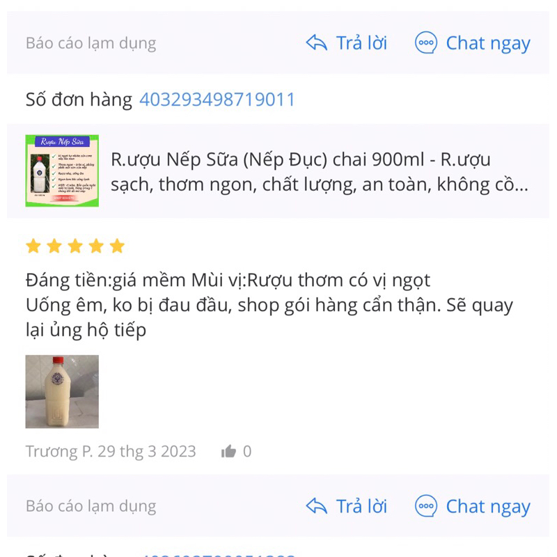 Nếp Sữa / Nếp Đục  - Thơm ngon, chất lượng, an toàn, không đau đầu sau uống