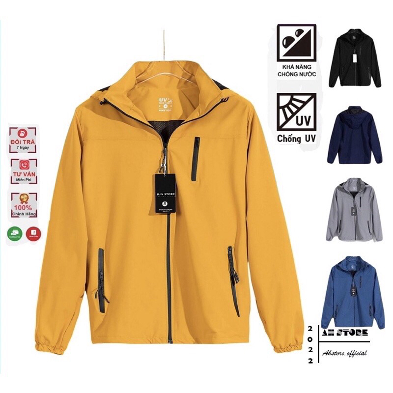 Áo khoác gió nam nữ tráng bạc 2 lớp