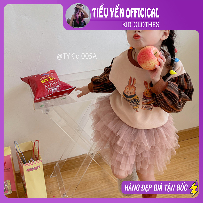 Chân váy bé gái, chân váy tutu be/ đen công chúa cho bé 8-25kg V005 | Tiểu Yến KID
