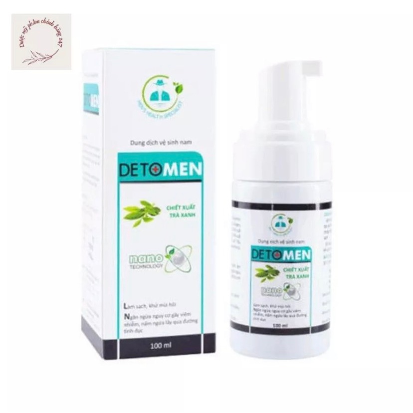 Dung Dịch Vệ Sinh Nam Detomen- Bọt Vệ Sinh Nam Giới DETOMEM CHAI 100ML Thơm Mát Dịu Nhẹ Hàng Chính Hãng che tên khi gửi