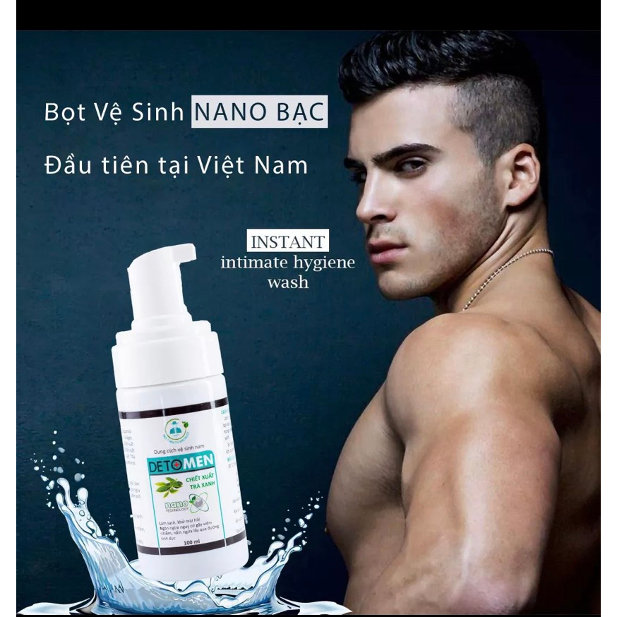 Dung Dịch Vệ Sinh Nam Detomen- Bọt Vệ Sinh Nam Giới DETOMEM CHAI 100ML Thơm Mát Dịu Nhẹ Hàng Chính Hãng che tên khi gửi