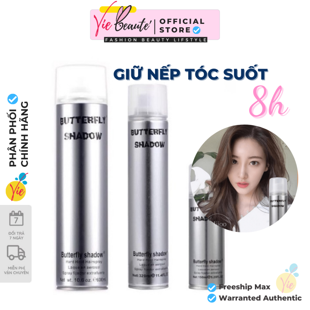 Gôm Xịt Tóc Butterfly Shadow 150ml-320ml-600ml