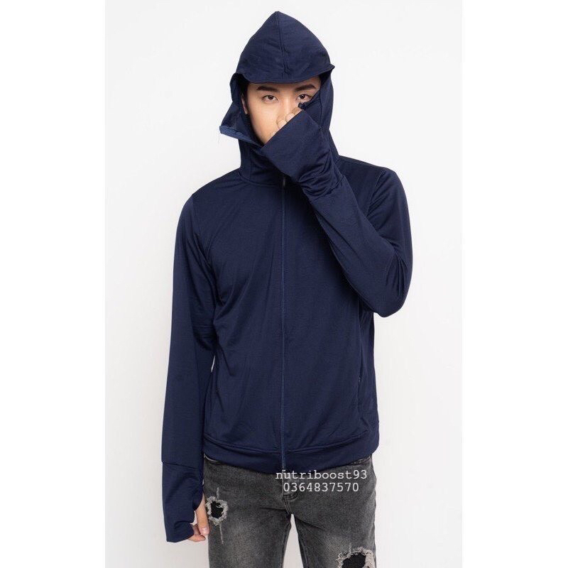 Áo chống nắng nam 1 lớp, chất liệu thông hơi hạt xoàn