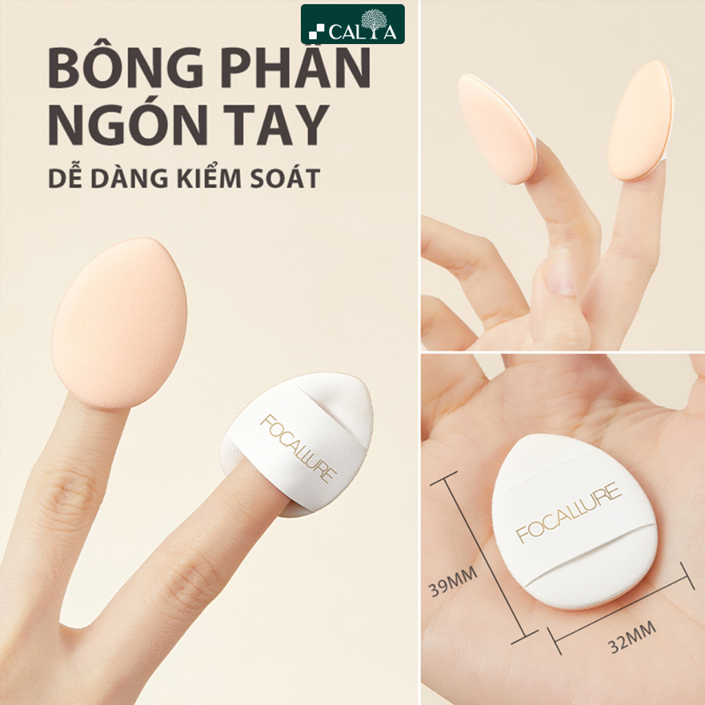 Mút Tán Kem Nền, Kem Che Khuyết Điểm Focallure Mềm Mịn, Nhỏ Gọn - Focallure Finger Powder Puff  2.4g