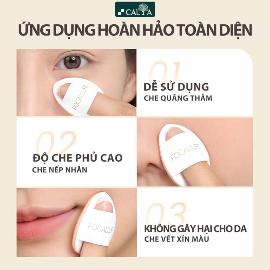 Mút Tán Kem Nền, Kem Che Khuyết Điểm Focallure Mềm Mịn, Nhỏ Gọn - Focallure Finger Powder Puff  2.4g