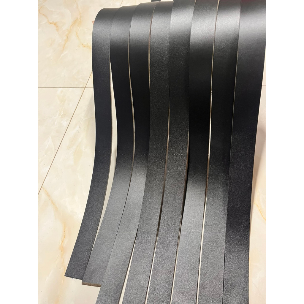 Phôi dây thắt lưng, vân trâu đã nhuộm màu sẵn, bản rộng 3.8mm  - Da Thuộc San Nguyên