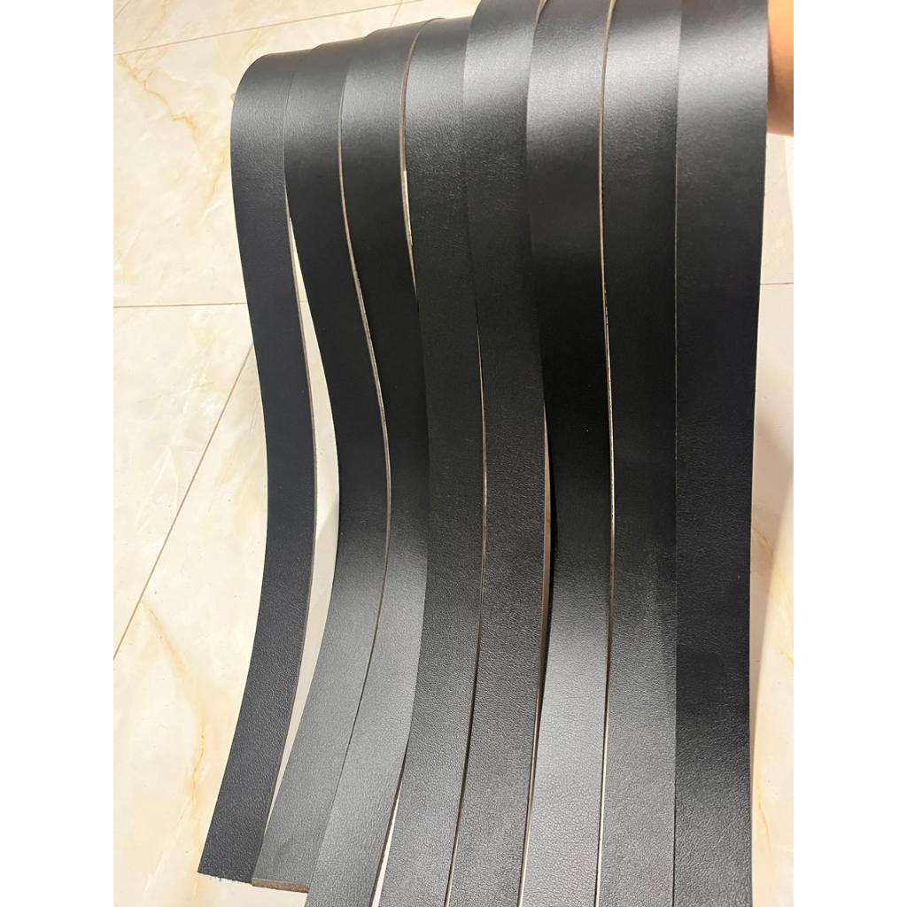 Phôi dây thắt lưng, vân trâu đã nhuộm màu sẵn, bản rộng 3.8mm  - Da Thuộc San Nguyên
