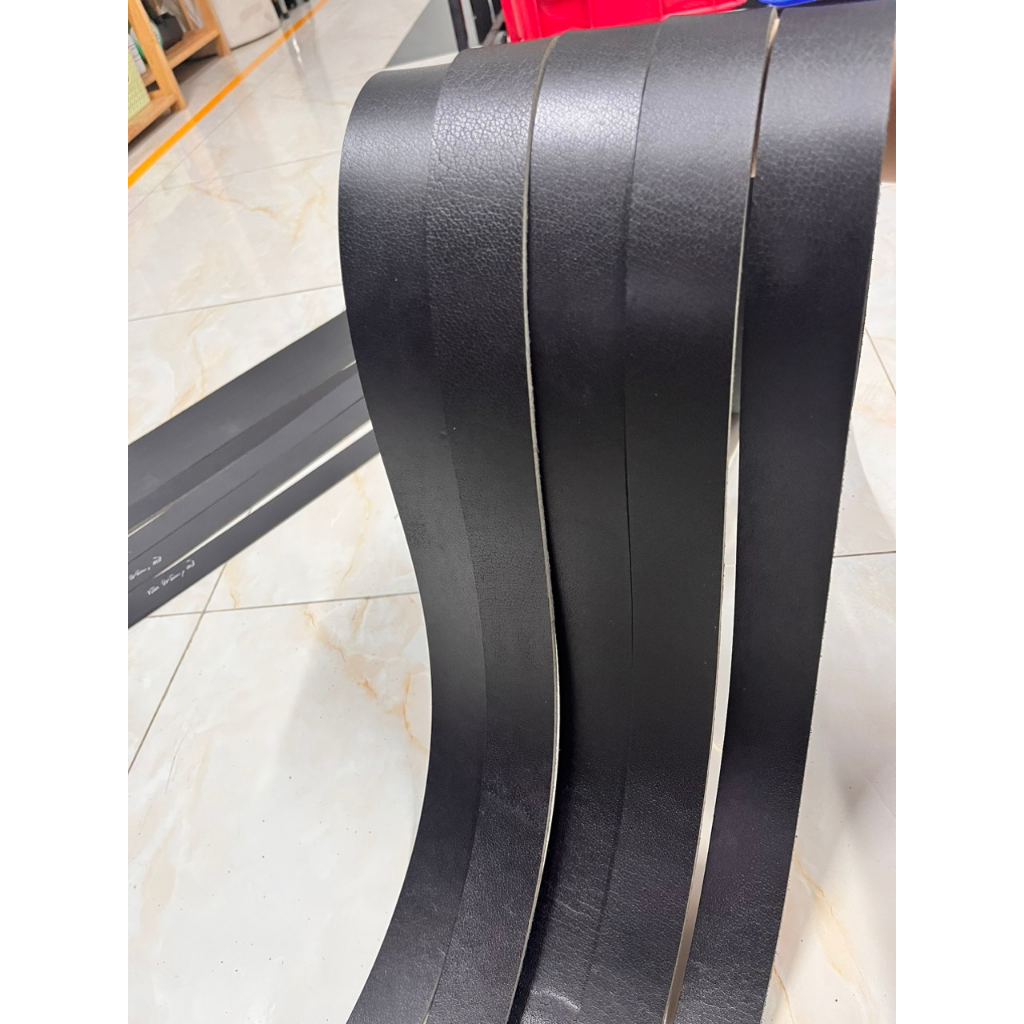 Phôi dây thắt lưng, vân trâu đã nhuộm màu sẵn, bản rộng 3.8mm  - Da Thuộc San Nguyên