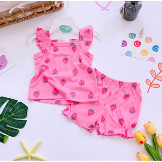 Đồ bộ 2 dây cánh tiên bèo bé gái xuất Nhật Miwoo