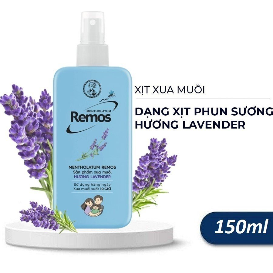 Xịt Chống Muỗi Remos Hương Lavender Remos Rohto Mentholatum Lacender Favor Repellent Mosquito And Insect Spray