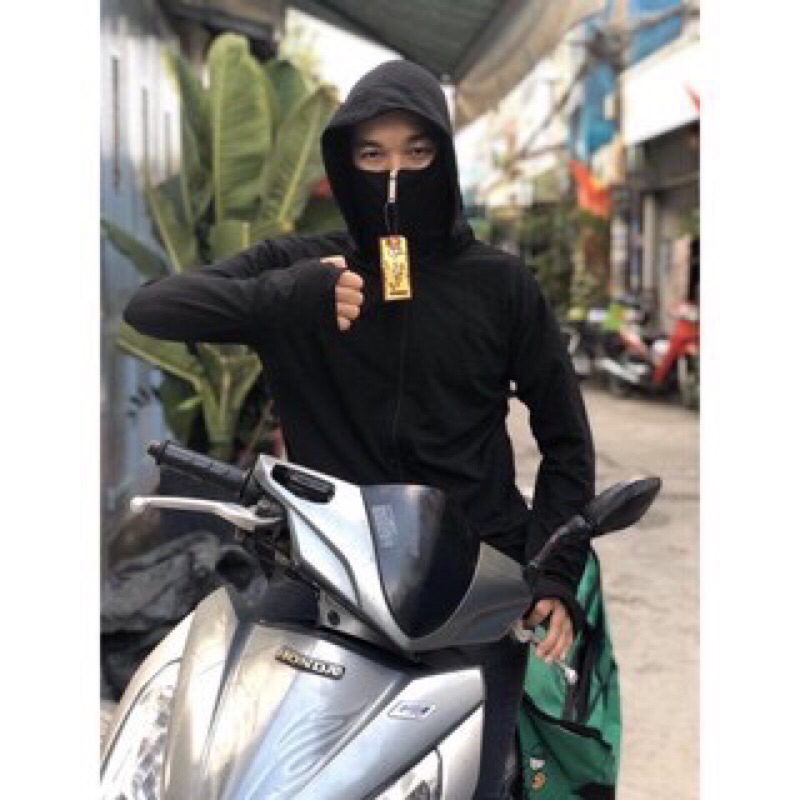 Áo chống nắng nam 1 lớp, chất liệu thông hơi hạt xoàn