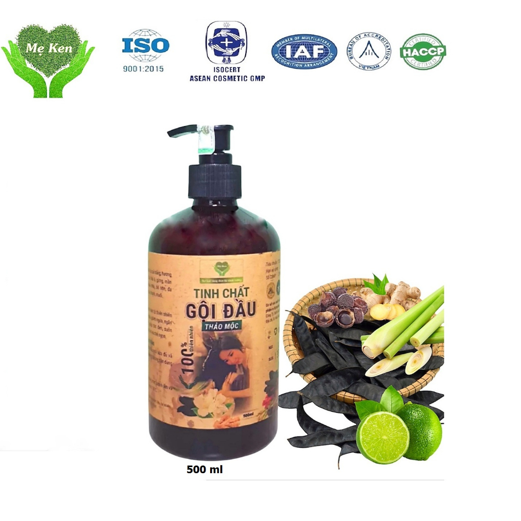 Dầu Gội Tinh Chất Gội Đầu Thảo Mộc Mẹ Ken 500ml