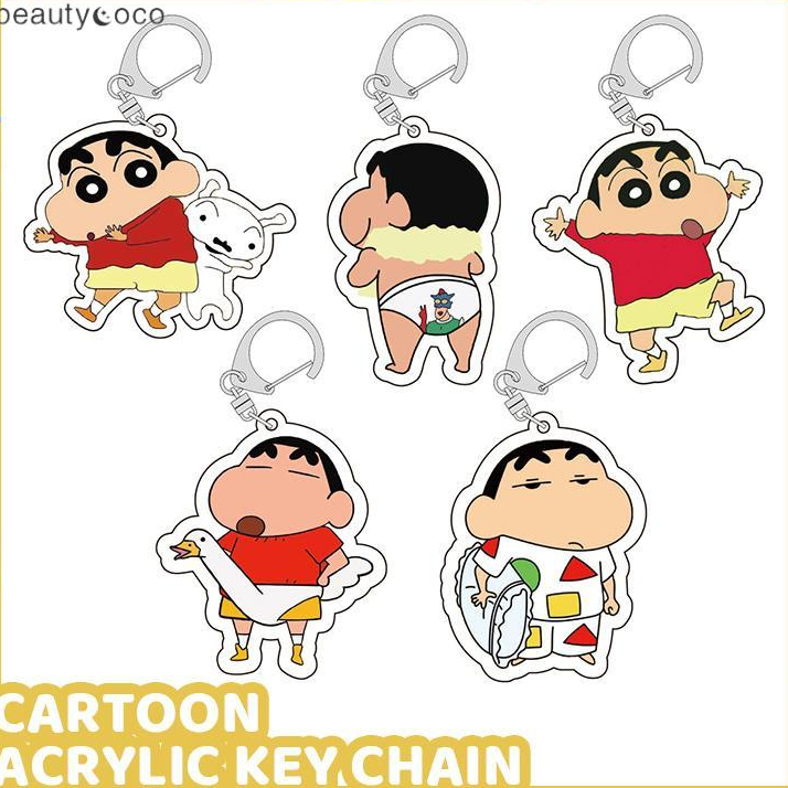 Beautycoco🍊Móc Khóa Nhỏ Bằng Acrylic Hình Hoạt Hình Shinnosuke Cá Tính