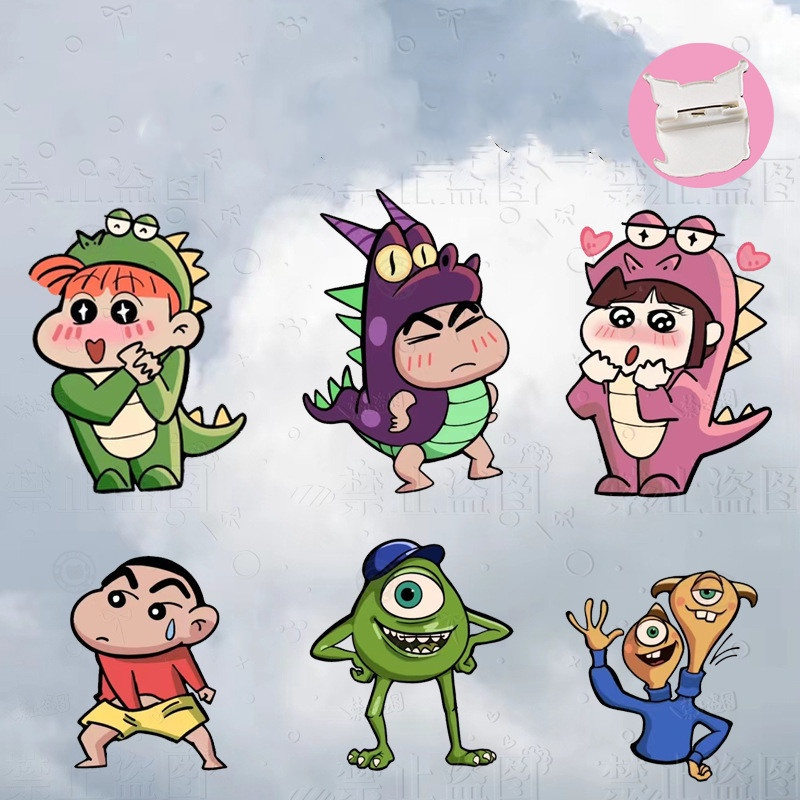 Beautycoco🍊Ghim Cài Áo Bằng Acrylic Hình Cậu Bé Bút Chì Shin-Chan Dễ Thương