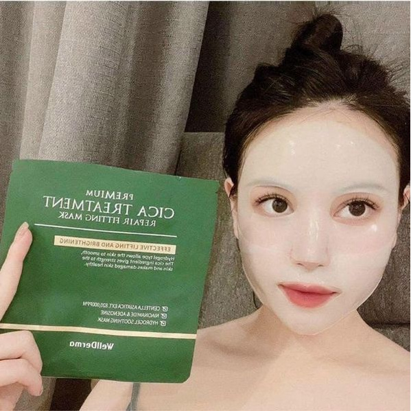 Mặt Nạ Thạch Rau Má WellDerma Premium Cica Treatment