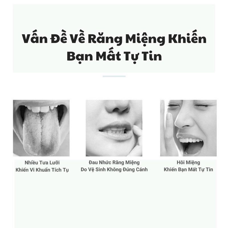 Combo KEM BÀN CHẢI đánh rưa lưỡi gel rưa lưỡi loại bỏ mảng bám làm sạch răng miệng nội địa Trung