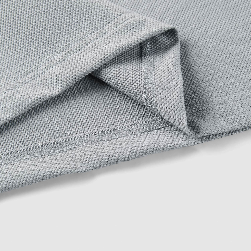 HLA - Áo POLO nam ngắn tay viền cổ co giãn thoáng khí Breathable neckline simple logo Polo Shirt