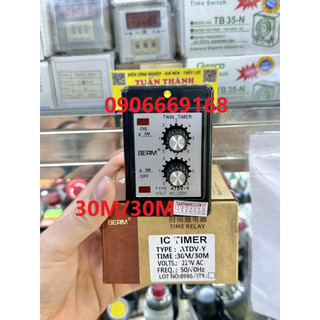 [BERM] Timer Relay Thời Gian BERM ATDV-Y ( TẶNG ĐẾ )