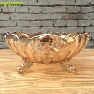 Đĩa Thủy Tinh 3 chân, Đĩa mứt Thủy Tinh khay hoa quả thủy tinh, Đựng thạch trà sữa,trái cây