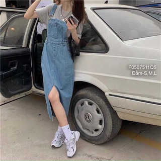 Đầm yếm jean dáng dài 0323 [thaotranshop90]