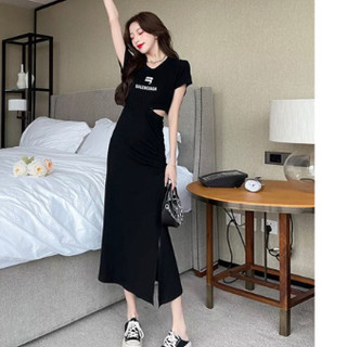 VÁY THUN BODY KHOÉT EO xẻ tà