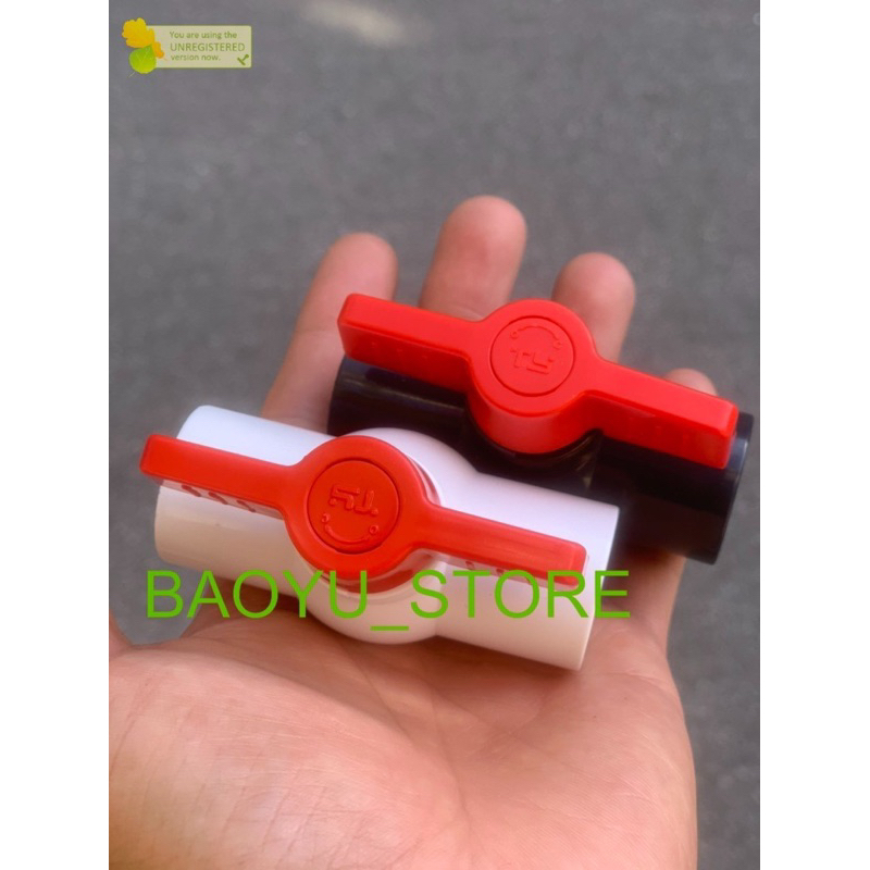 Van khoá nước giá tốt  màu đen , màu trắng Ø20, Ø25, Ø32, Ø40 cho bể cá