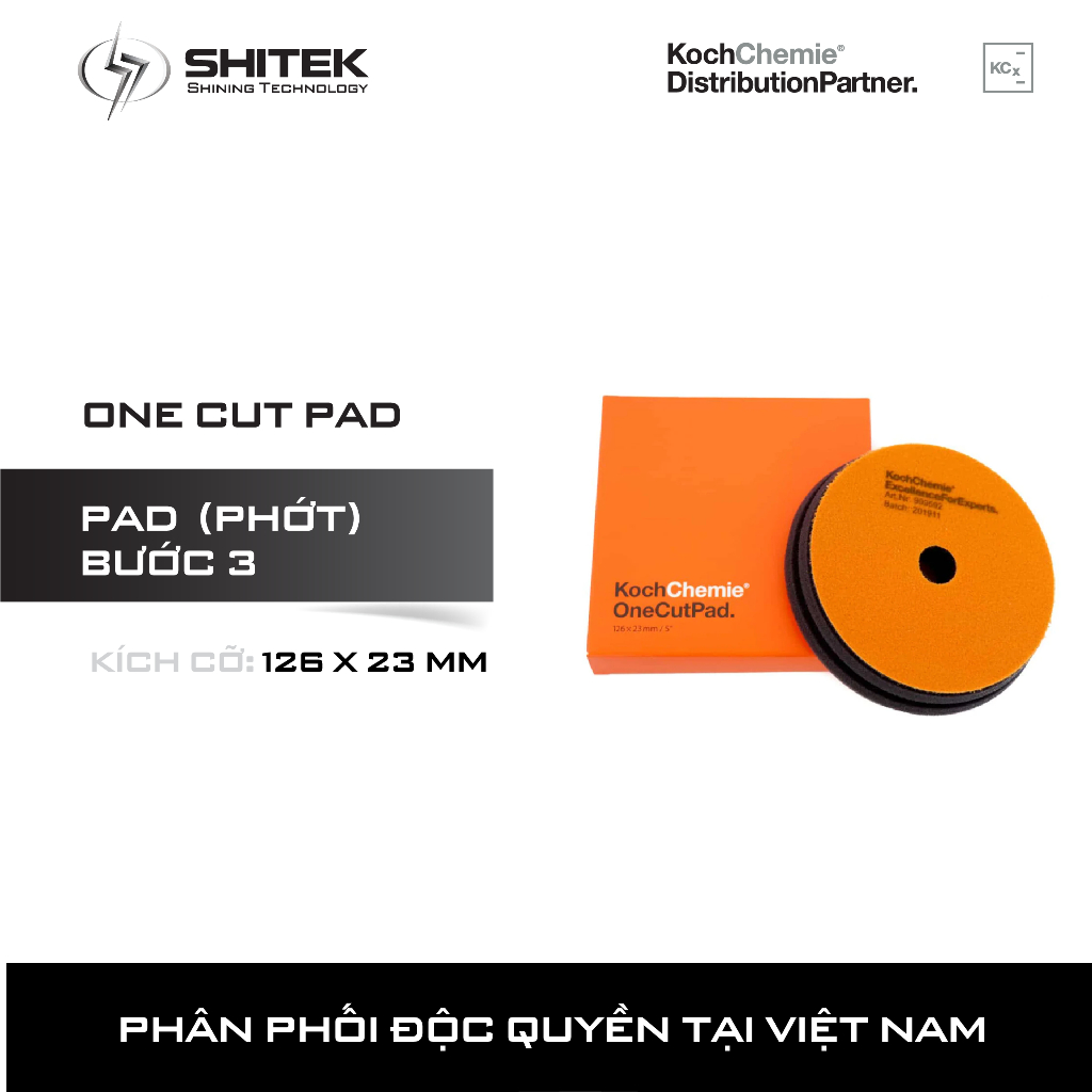 Phớt đánh bóng bước 3 - One Cut Pad 126 x 23mm Koch Chemie