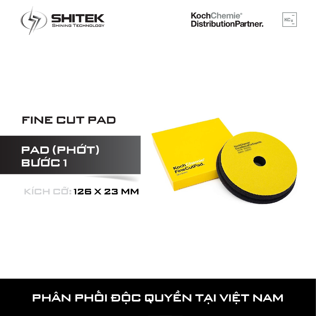 Phớt đánh bóng bước 1 - Fine Cut Pad 126 x 23 mm Koch Chemie