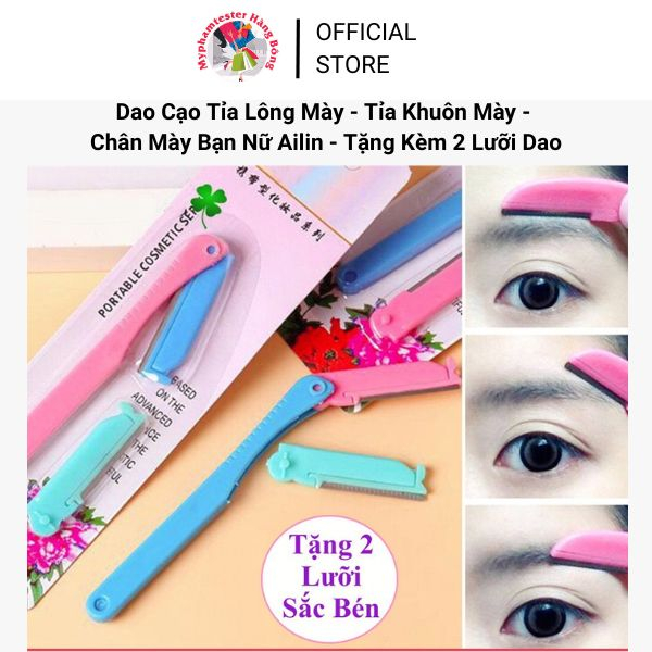 Dao Cạo Tỉa Lông Mày - Tỉa Khuôn Mày - Chân Mày Bạn Nữ Ailin - Tặng Kèm 2 Lưỡi Dao
