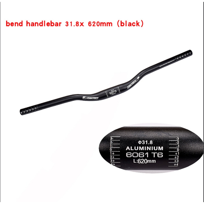 Ghi đông dài 620/780mm Tay lái xe đạp cánh én chất liệu nhôm đường kính 31.8mm