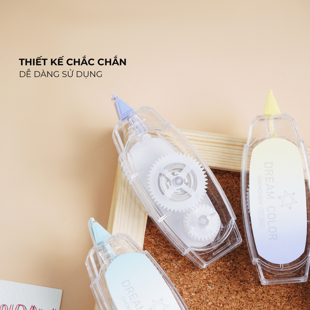 Bút Xóa Kéo, Băng Xóa Giấy Cao Cấp Đa Dạng Mẫu Mã Màu Sắc Cho Học Sinh, Văn phòng